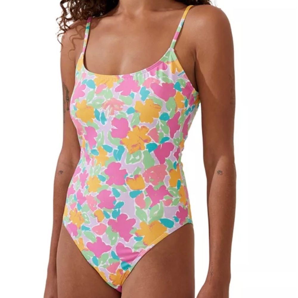 Cotton On Womens Floral Print Cheeky One Piece Swimsuit Small